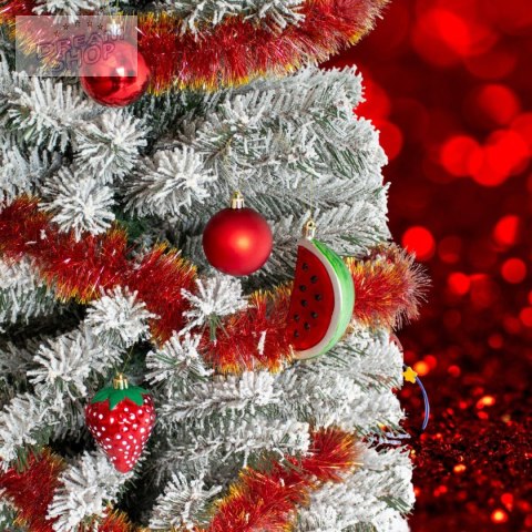 BOMBKA DEKORACYJNA PLASTIKOWA BEZPIECZNA 7SZT TRUSKAWKA ARBUZ