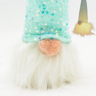 MIKOŁAJ DEKORACYJNY LED 25CM BŁĘKITNY