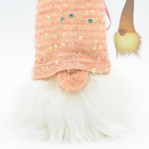 MIKOŁAJ DEKORACYJNY LED 25CM RÓŻOWY