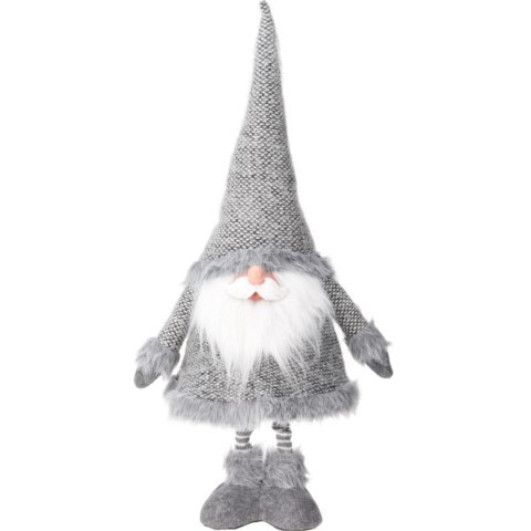 MIKOŁAJ NA TELESKOPOWYCH NOGACH 30X18X100CM SREBRNY