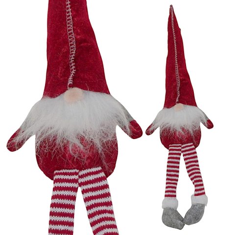 SKRZAT KRASNAL GNOM DEKORACYJNY 30+15CM CZERWONY