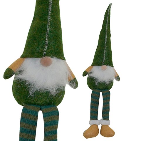 SKRZAT KRASNAL GNOM DEKORACYJNY 30+15CM ZIELONY