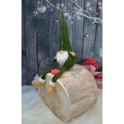 SKRZAT KRASNAL GNOM DEKORACYJNY 30+15CM ZIELONY