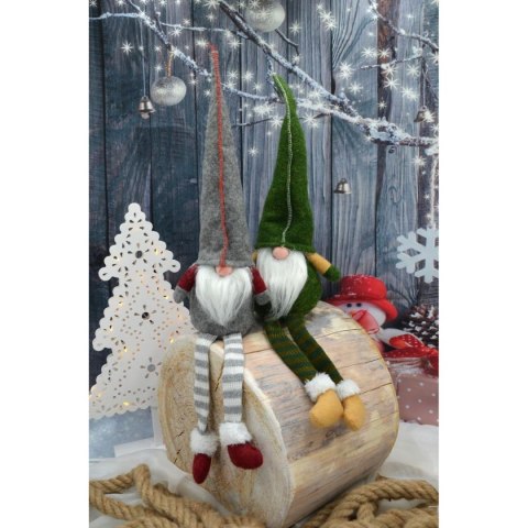 SKRZAT KRASNAL GNOM DEKORACYJNY 30+15CM ZIELONY