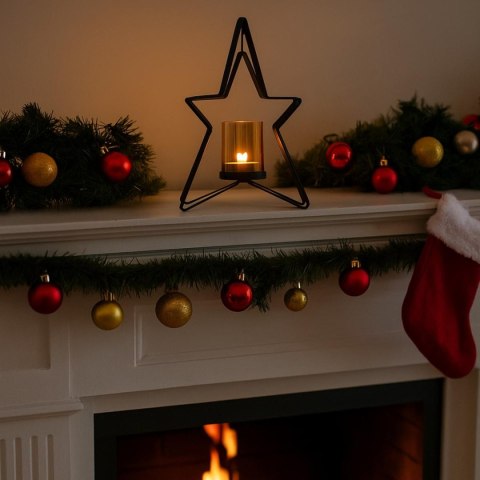 ŚWIECZNIK METALOWY 31,5CM GWIAZDA MICA