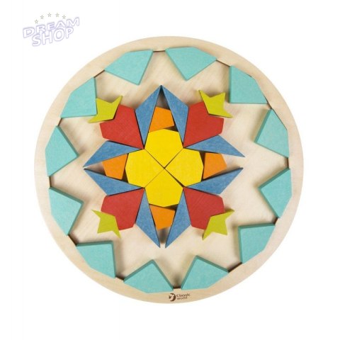 CLASSIC WORLD Drewniane Kolorowe Klocki Mandala CLASSIC WORLD Drewniane Kolorowe Klocki Mandala