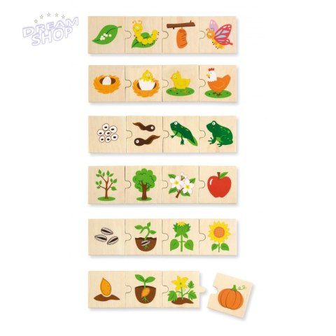 Drewniane Puzzle Rosnące zwierzątka i rośliny Viga Toys Drewniane Puzzle Rosnące zwierzątka i rośliny Viga Toys