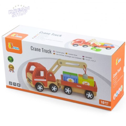Drewniany Dźwig z kontenerami Viga Toys Drewniany Dźwig z kontenerami Viga Toys