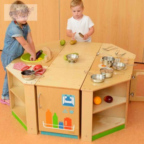 MASTERKIDZ Pastelowa Lodówka Drewniana MASTERKIDZ Pastelowa Lodówka Drewniana