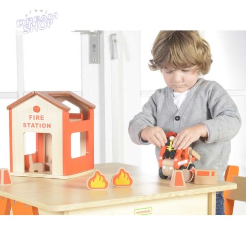 Mini Remiza Strażacka Drewniany Zestaw Masterkidz Mini Remiza Strażacka Drewniany Zestaw Masterkidz