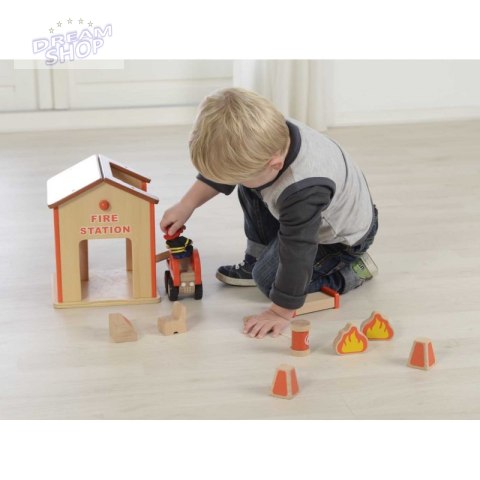 Mini Remiza Strażacka Drewniany Zestaw Masterkidz Mini Remiza Strażacka Drewniany Zestaw Masterkidz