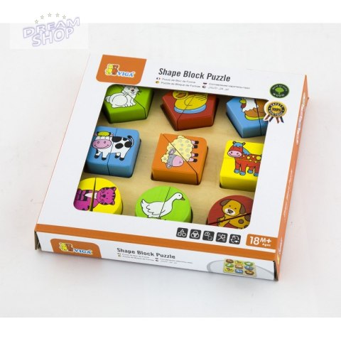 Puzzle Edukacyjne Drewniane Viga Zwierzęta Puzzle Edukacyjne Drewniane Viga Zwierzęta
