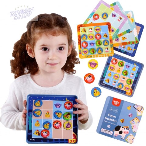 TOOKY TOY Gra Sudoku Dla Dzieci Wersja Farma TOOKY TOY Gra Sudoku Dla Dzieci Wersja Farma