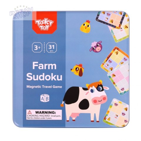 TOOKY TOY Gra Sudoku Dla Dzieci Wersja Farma TOOKY TOY Gra Sudoku Dla Dzieci Wersja Farma