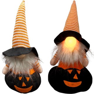 FIGURKA DEKORACYJNA NA DYNI 35CM LED HALLOWEEN CZARNY