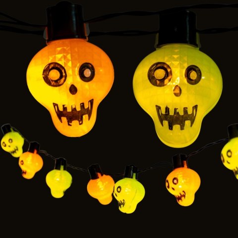 GIRLANDA HALLOWEEN CZASZKI 10LED