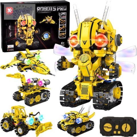 Klocki Techniczne Robots Pro 5w1 Zestaw Pilot + światło LED 673ele RC0743