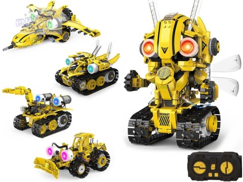 Klocki Techniczne Robots Pro 5w1 Zestaw Pilot + światło LED 673ele RC0743