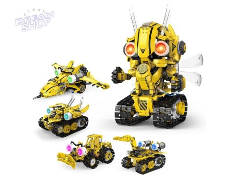 Klocki Techniczne Robots Pro 5w1 Zestaw Pilot + światło LED 673ele RC0743