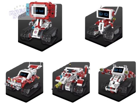 Klocki Techniczne Robots Pro 5w1 Zestaw z Pilotem i Ekranem LED RC0741