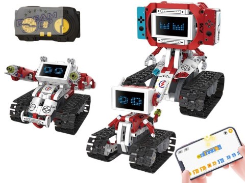 Klocki Techniczne Robots Pro 5w1 Zestaw z Pilotem i Ekranem LED RC0741
