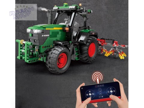 Klocki konstrukcyjne - Zdalnie sterowany TRAKTOR z bronami 1664-ele ZA5798
