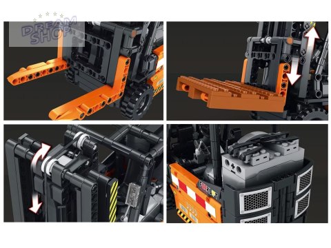 Klocki konstrukcyjne Zdalnie sterowany WÓZEK WIDŁOWY ruchomy 722-ele ZA5796