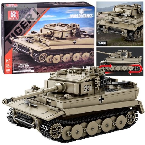 Klocki konstrukcyjne czołg TIGER I World of Tanks 1138ele 1:28 ZA5807