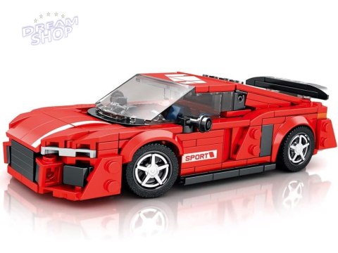 Klocki techniczne Auto CZERWONE w stylu sportowego coupe 373-ele ZA5782