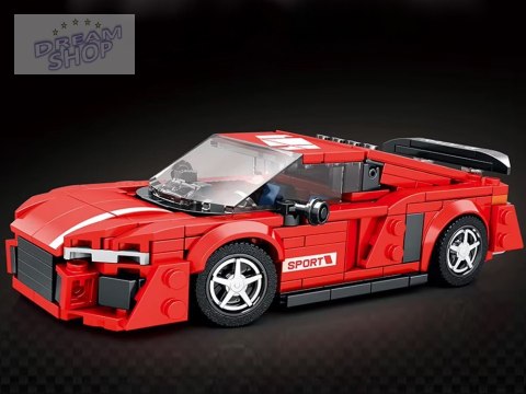 Klocki techniczne Auto CZERWONE w stylu sportowego coupe 373-ele ZA5782