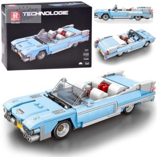 Klocki techniczne BŁĘKITNY KABRIOLET klasyka amerykańska 308-ele ZA5791