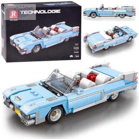 Klocki techniczne BŁĘKITNY KABRIOLET klasyka amerykańska 308-ele ZA5791