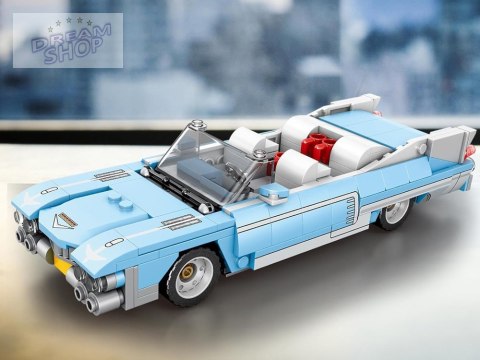 Klocki techniczne BŁĘKITNY KABRIOLET klasyka amerykańska 308-ele ZA5791