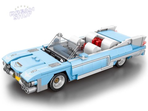 Klocki techniczne BŁĘKITNY KABRIOLET klasyka amerykańska 308-ele ZA5791