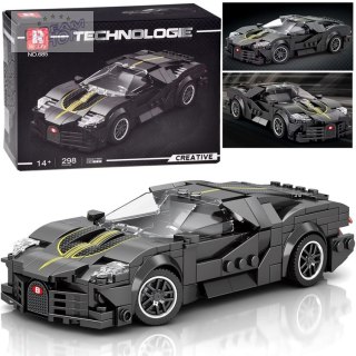 Klocki techniczne Sportowe auto CZARNE LUKSUSOWE hiperauto 298-ele ZA5785