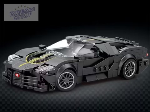 Klocki techniczne Sportowe auto CZARNE LUKSUSOWE hiperauto 298-ele ZA5785