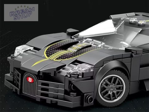 Klocki techniczne Sportowe auto CZARNE LUKSUSOWE hiperauto 298-ele ZA5785