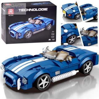 Klocki techniczne Sportowe auto NIEBIESKI klasyczny roadster 312-ele ZA5792