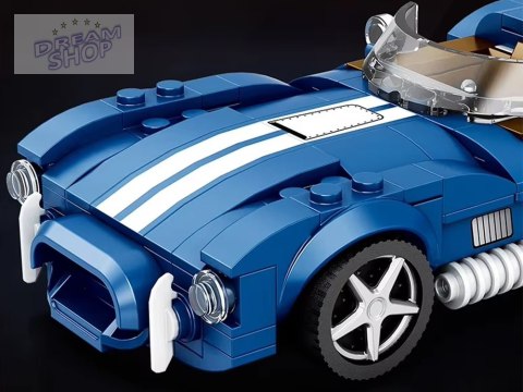 Klocki techniczne Sportowe auto NIEBIESKI klasyczny roadster 312-ele ZA5792