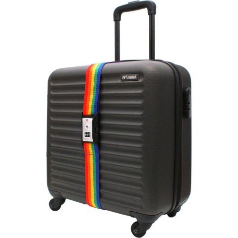 UNIWERSALNY PAS ZABEZPIECZAJĄCY DO WALIZKI SPINAJĄCY 180x5CM NA SZYFR PROWORLD MULTIKOLOR