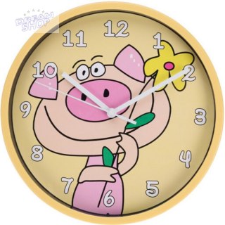 ZEGAR ŚCIENNY KIDS 22,5 CM ŚWINKA