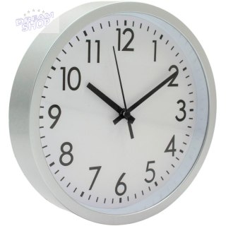 ZEGAR ŚCIENNY PP 20CM SREBRNY