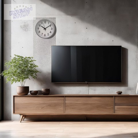 ZEGAR ŚCIENNY PP 20CM SREBRNY