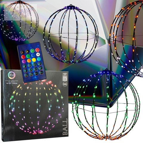 KULA DEKORACYJNA WISZĄCA 168LED RGB 40CM