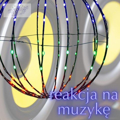 KULA DEKORACYJNA WISZĄCA 168LED RGB 40CM