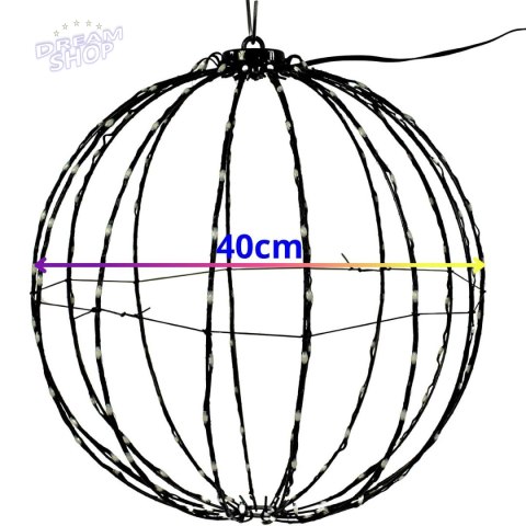 KULA DEKORACYJNA WISZĄCA 168LED RGB 40CM