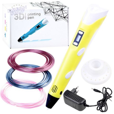 Pióro 3D magiczny długopis 3D + wkłady ZA3932