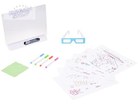 Tablica do Rysowania 3D z Podświetleniem LED + Pisaki i Okulary TA0114