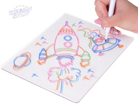 Tablica do Rysowania 3D z Podświetleniem LED + Pisaki i Okulary TA0114