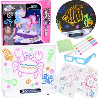 Tablica do Rysowania 3D z Podświetleniem LED + Pisaki i Okulary TA0115